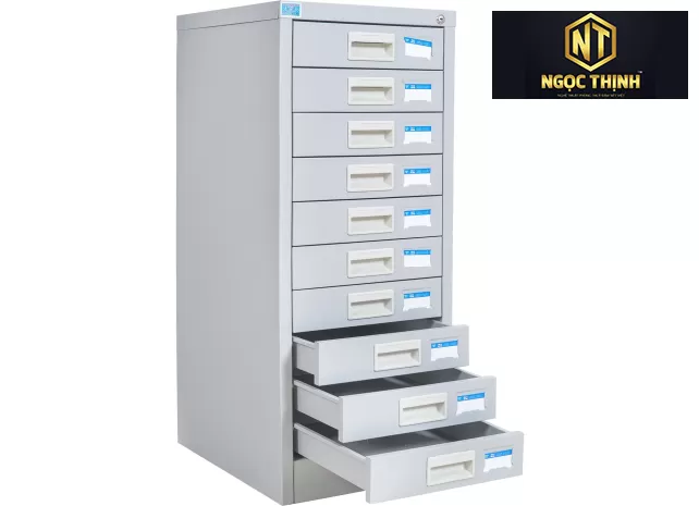 Tủ sắt sơn tĩnh điện gồm 10 ngăn kéo TU10F